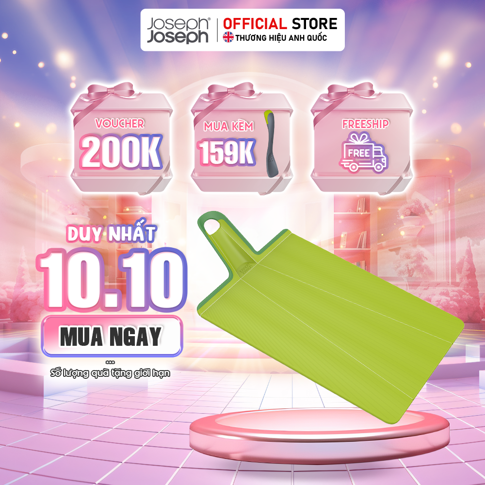 Thớt gấp Chop2Pot Regular Joseph Joseph Xanh lá 2022 005059