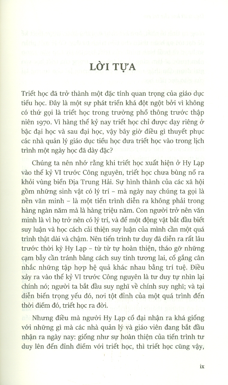 DẠY TRIẾT HỌC CHO TRẺ EM – Matthew Lipman, AnnMargaret Sharp, Frederick S. Oscanayan - Viện IRED - Nxb Tổng hợp Tp. Hồ Chí Minh (Bìa mềm)