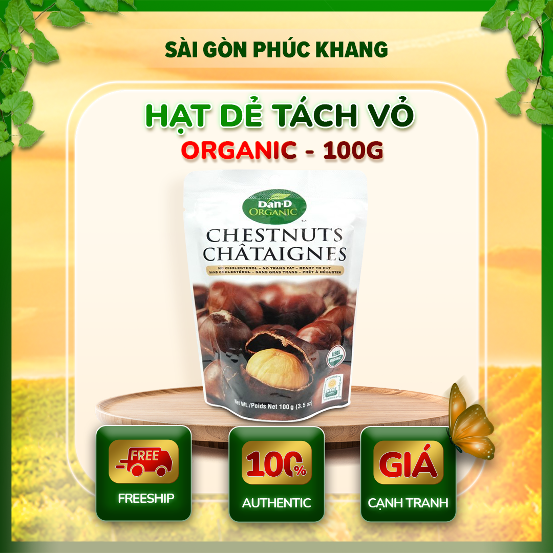 Combo 3 Túi Hạt Dẻ Organic Dan D Pak - 100gr/Túi