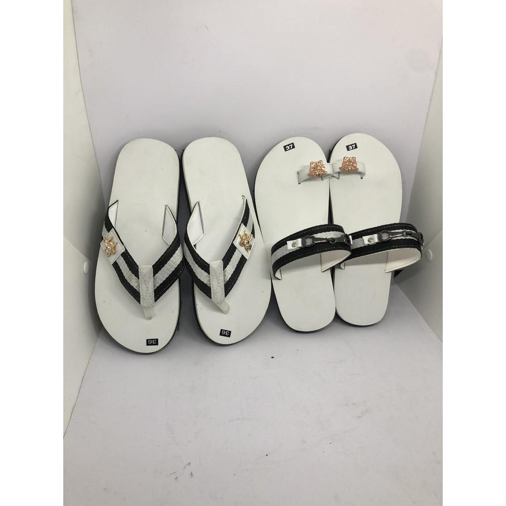 combo nam nữ dép sandal đồng nai ( đế trắng quai dù trắng đen ) size từ 35 nữ đến 42 nam size khác nhắn tin chọn thêm