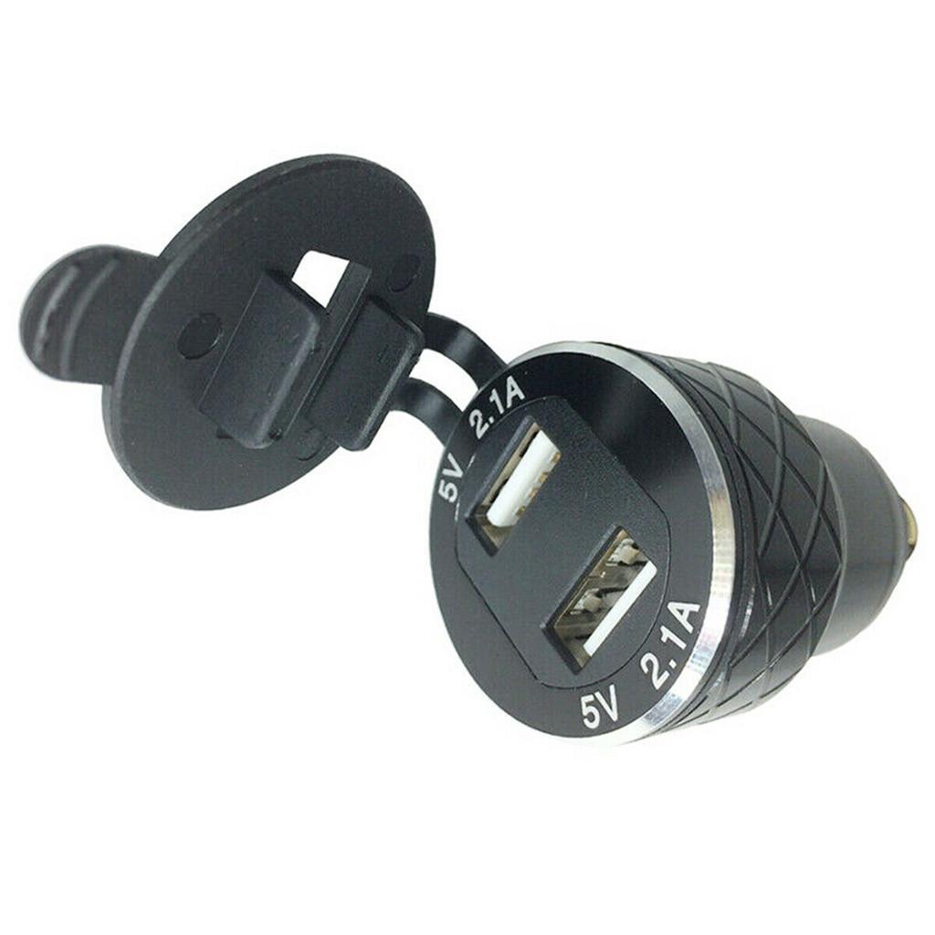 2.1A Voltage Display 2 USB Charger For Motorcycle