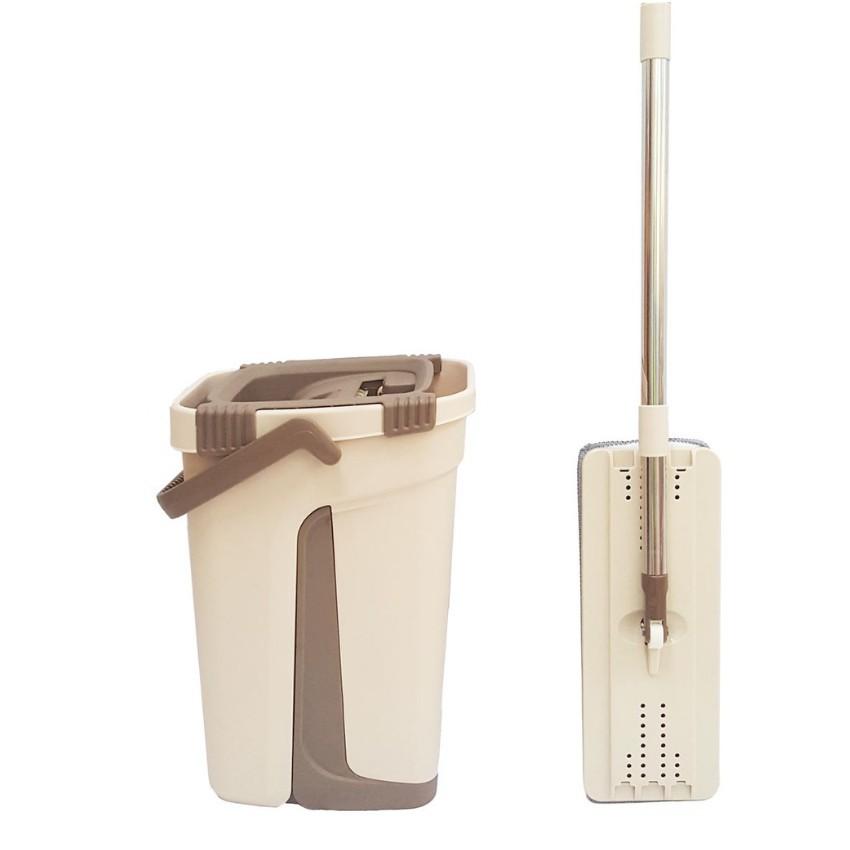 BỘ CHỔI LAU NHÀ 360 ĐỘ TỰ VẮT THÔNG MINH HÌNH CHỮ NHẬT TẶNG KÈM 2 BÔNG LAU - hàng loại 1