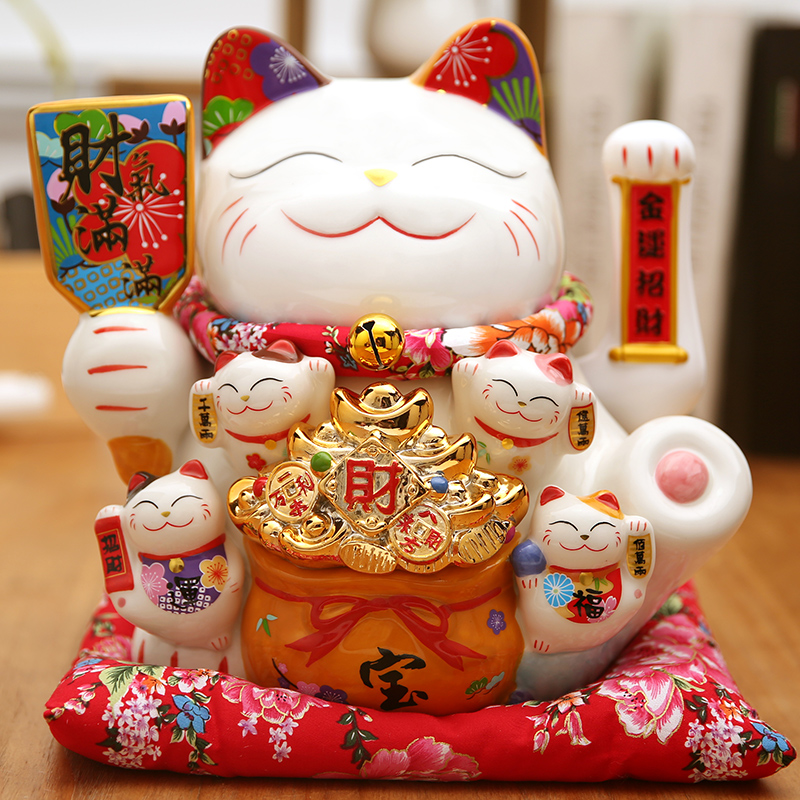 Mèo Thần Tài tay vẫy 27cm - Thiên Kim Vạn Lượng