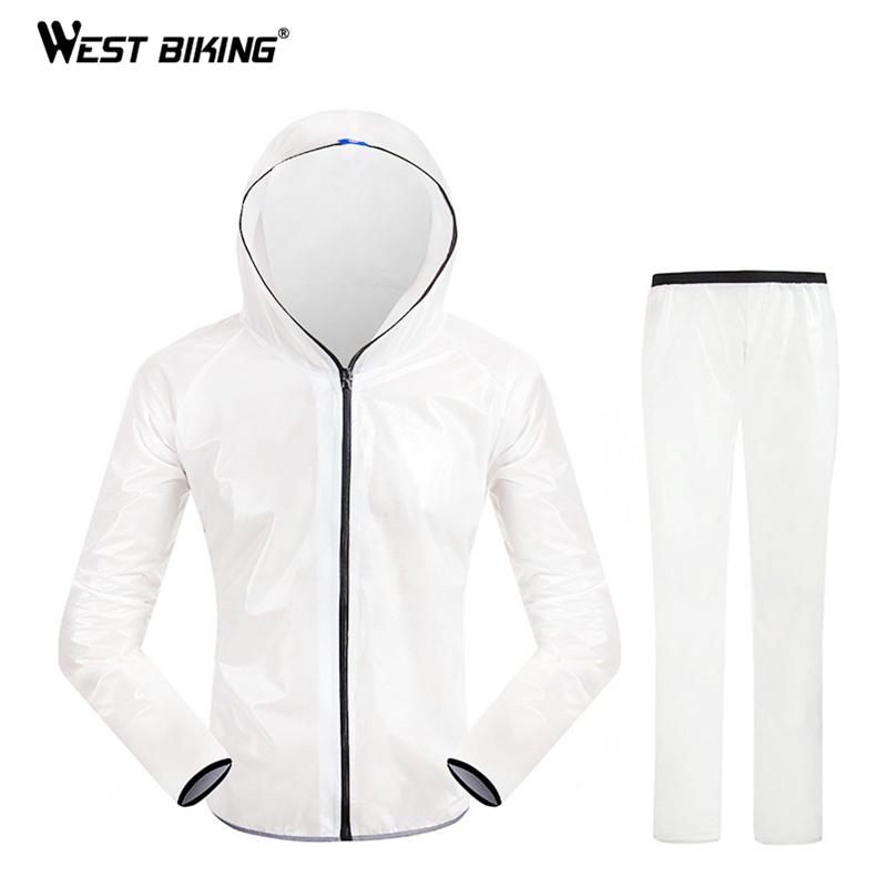 TÂY ĐI XE ĐẠP Đi Xe Đạp Áo Chống Gió Chống Nước Áo Mưa Xe Đạp Áo Khoác Nhanh Khô Áo Ciclismo MTB Quần Áo Áo Mưa Đi Xe Đạp Color: White coat Size: M