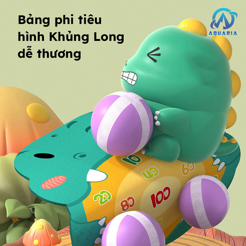 Đồ Chơi Khủng Long Bắn Bóng Dính, Bắn Bóng Kèm Bia Đỡ Hình Khủng Long Dễ Thương Đồ Chơi Vận Động