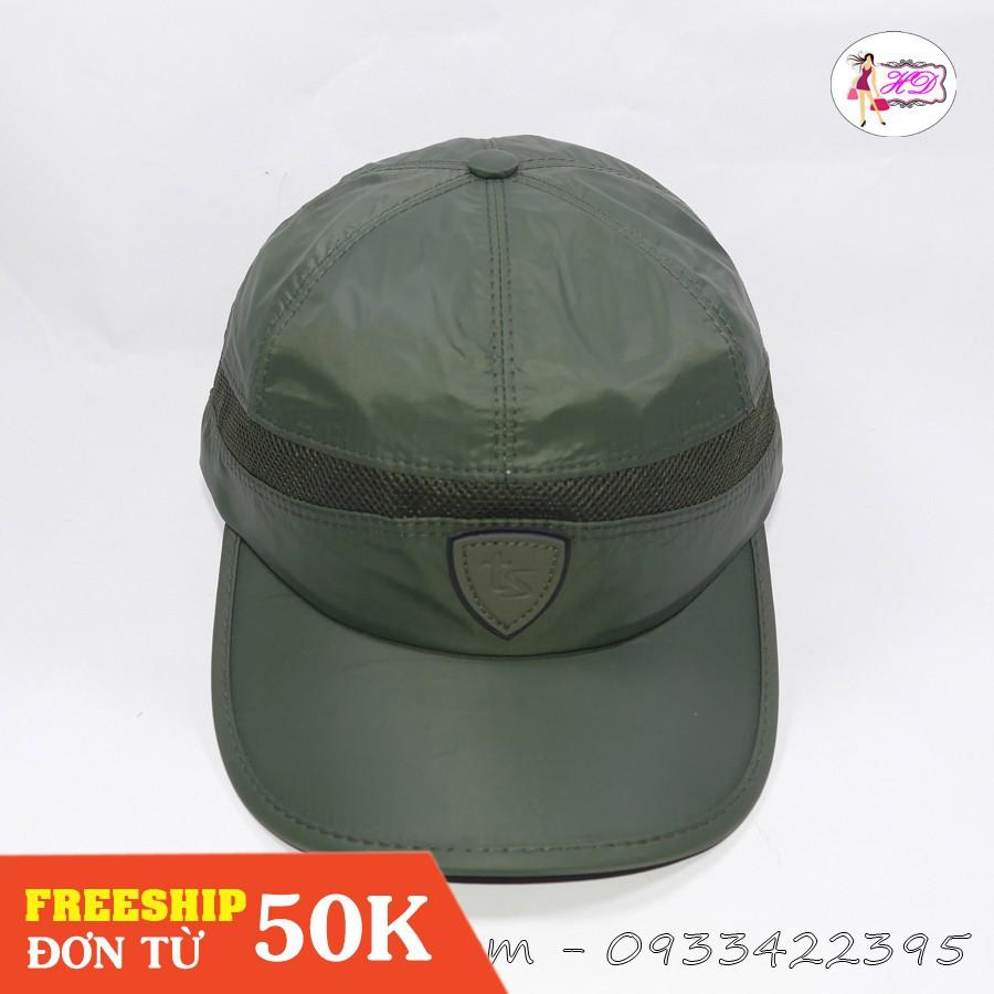 Nón kết vải dù & lưới kết hợp mặt da đẹp TS - TD18