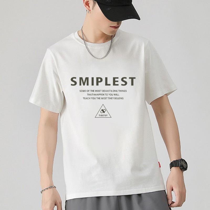 Hình ảnh Áo thun nam tay ngắn cổ tròn body streetwear phông unisex basic tee cotton teen oversize đen trắng giá rẻ SMIPLEST