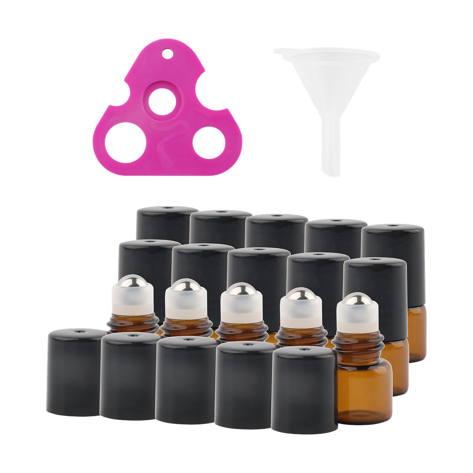 Rollerball Bottle Portable Empty Glass Vial Roll on Bottle for Liquids Home Travel