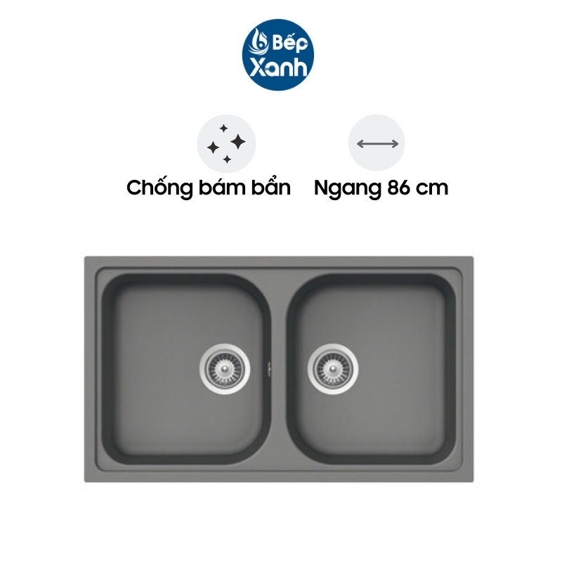 Chậu Rửa Chén Hafele HS19-GEN2R90 - Ngang 86 cm - Lắp Nổi và Lắp Âm - Hàng Chính Hãng