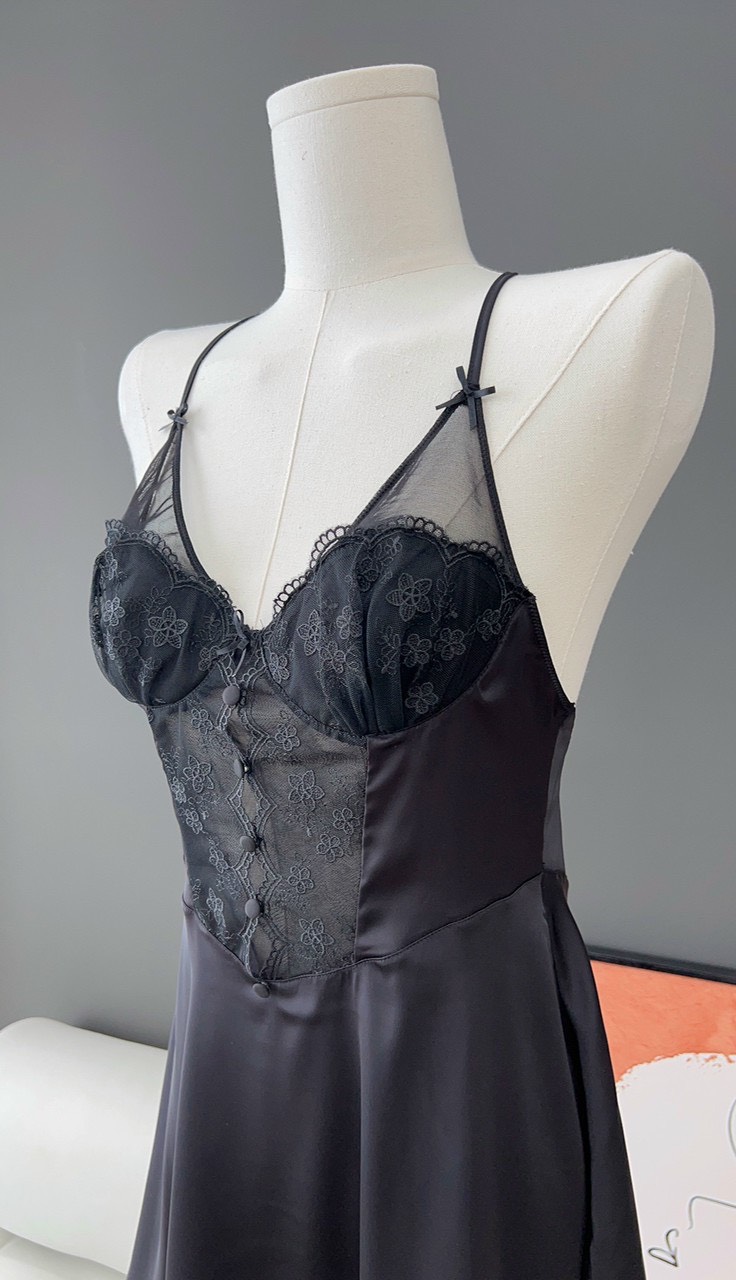 Váy Ngủ Chéo Dây Hở Lưng Gợi Cảm - B.Lingerie
