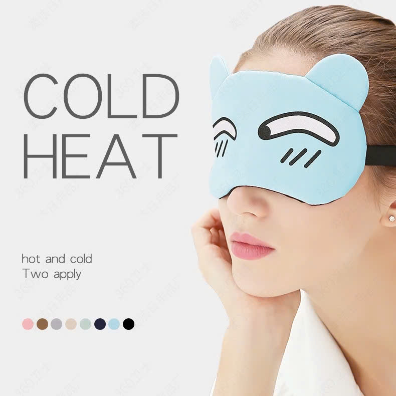 Tấm Che Bịt Mắt Có Túi Gel Làm Mát Giảm Căng Thẳng Kích thước 19x10 cm- Giao ngẫu nhiên
