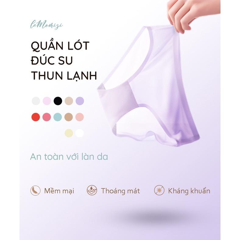 COMBO 2 Quần Lót Nữ Đúc Su cao cấp thun lạnh không đường may kháng khuẩn LeMOMIZI Size M-XXL