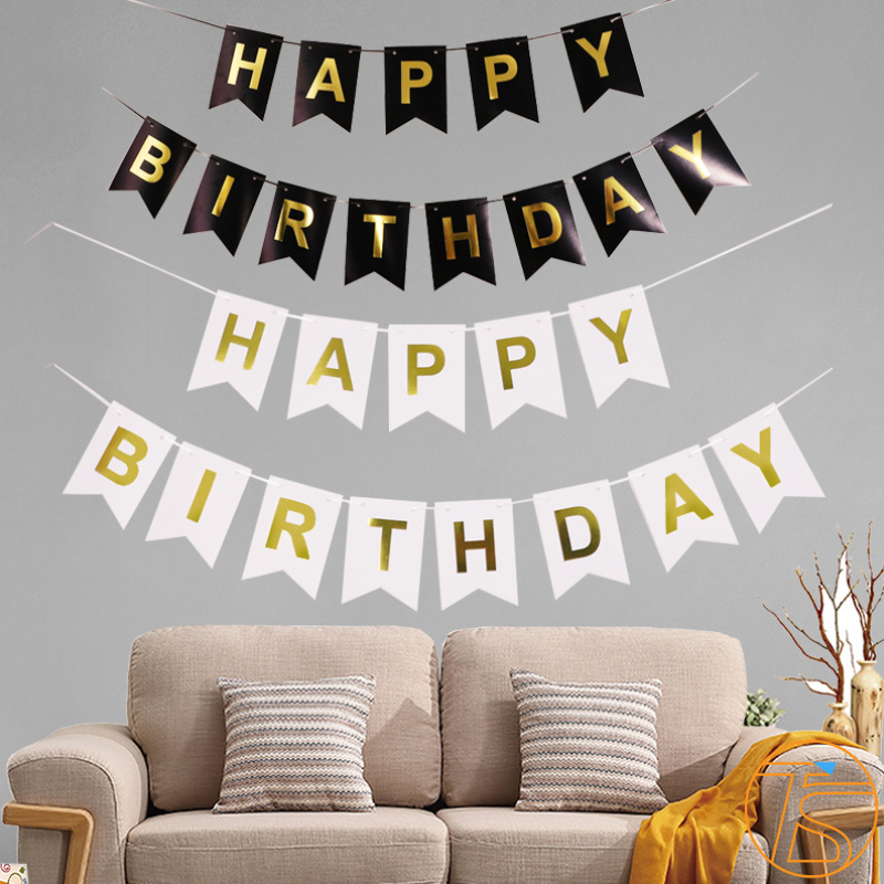 Dây chữ happy birthday giấy nhiều màu - Bộ chữ trang trí sinh nhật cho bé