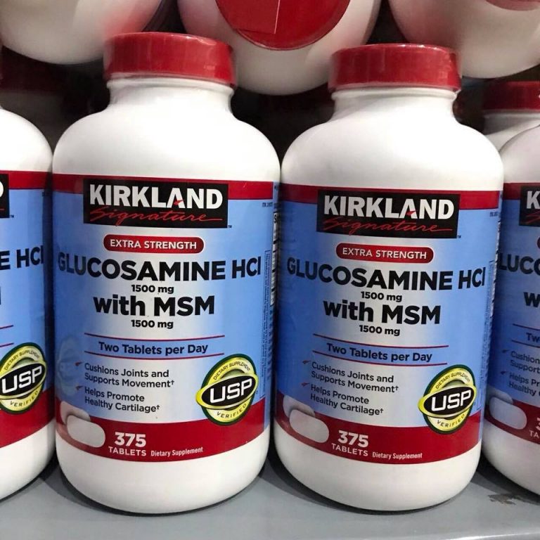 Viên Uống Hỗ Trợ Xương Khớp Kirkland Glucosamine HCL MSM 1500mg Mỹ Nắp Đỏ