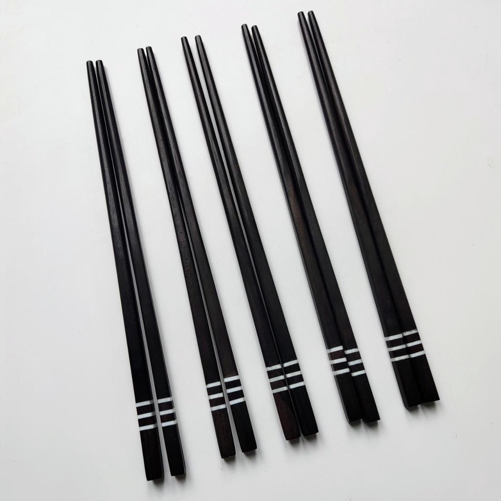Đũa Gỗ Mun 21cm, Đũa Ăn Cơm An Toàn Tự Nhiên Phong Cách Vintage