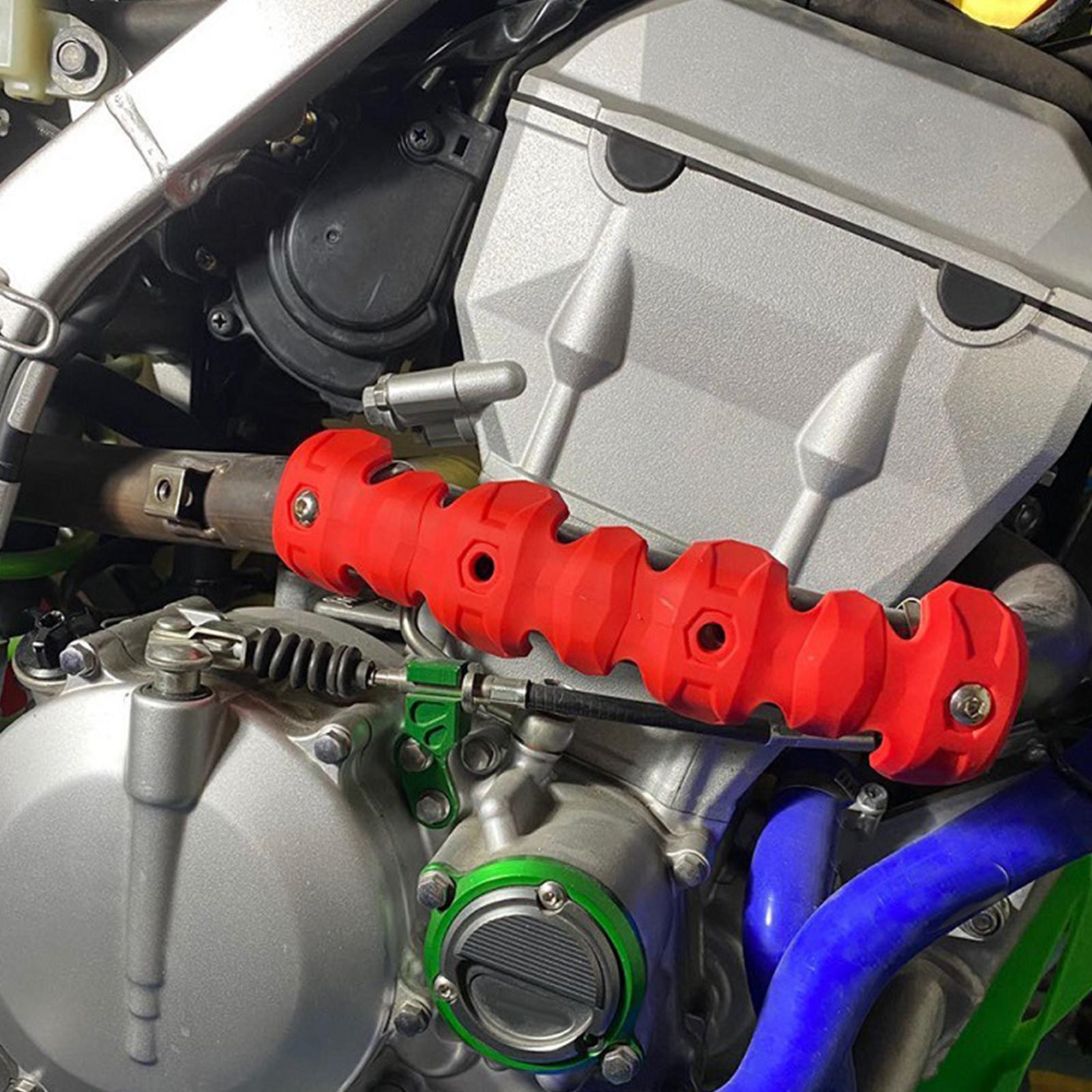 Exhaust Heat Shield, with 2 Pipe Clamps Pipe Guard for 27-51mm Diameter Exhaust Pipe