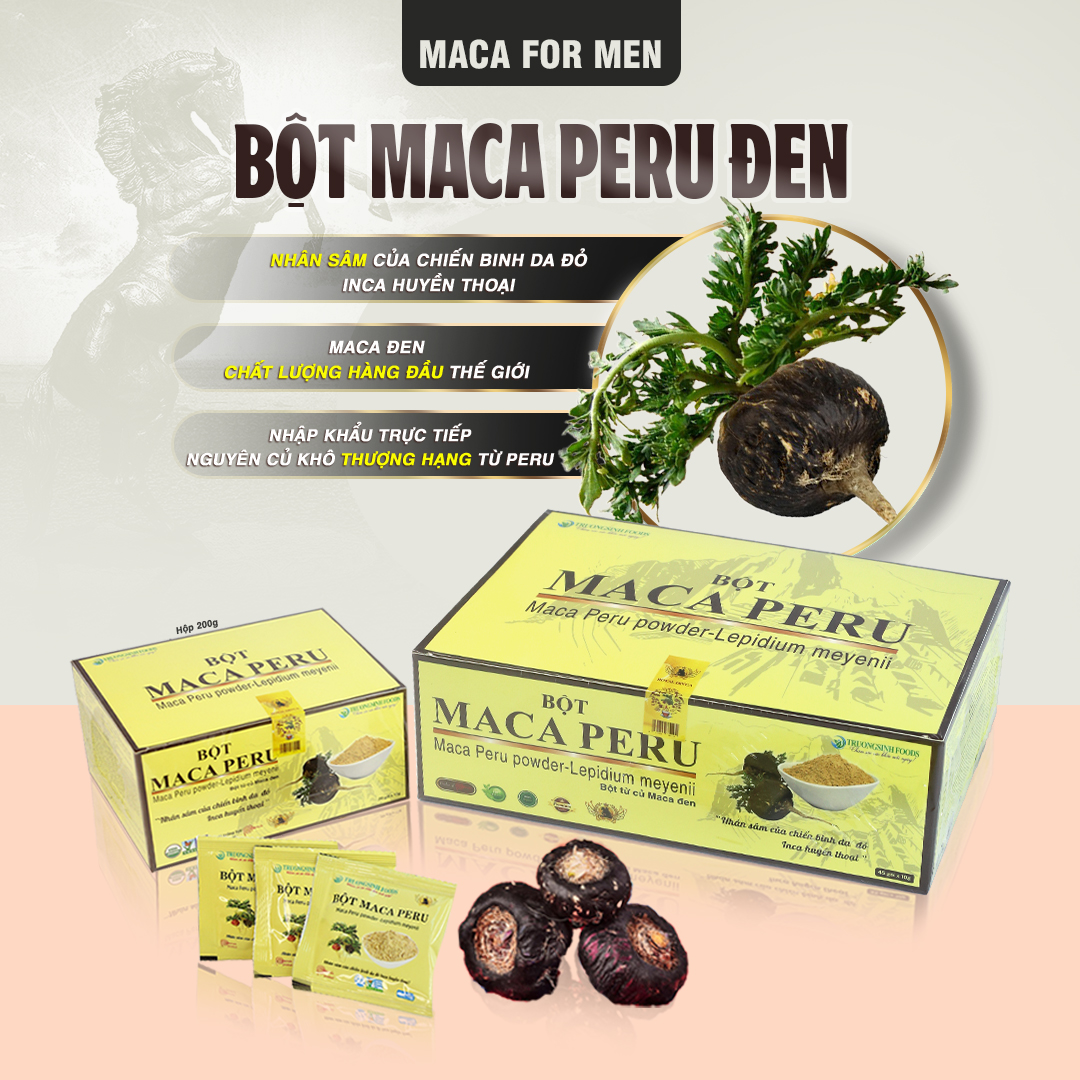 Sâm Bột Maca Peru màu Đen