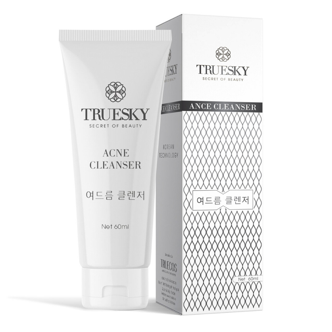 Sữa rửa mặt tạo bọt than hoạt tính Truesky dành cho da mụn 60ml - Ance Cleanser