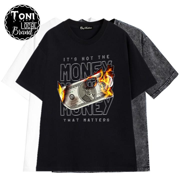 ( ) ÁO THUN Tay Lỡ MONEY Local Brand Unisex Cotton 100 Form Rộng Nam Nữ (AT1100L - Kèm Video Ảnh Thật