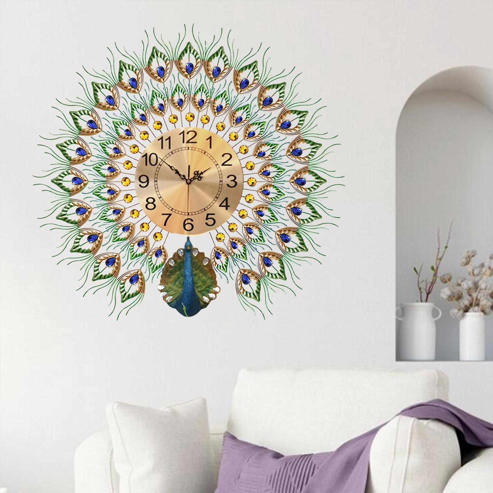 Wall Clock Hanging Clock Modern Metal Watch for Home Decor Indoor Living Room Dining Room