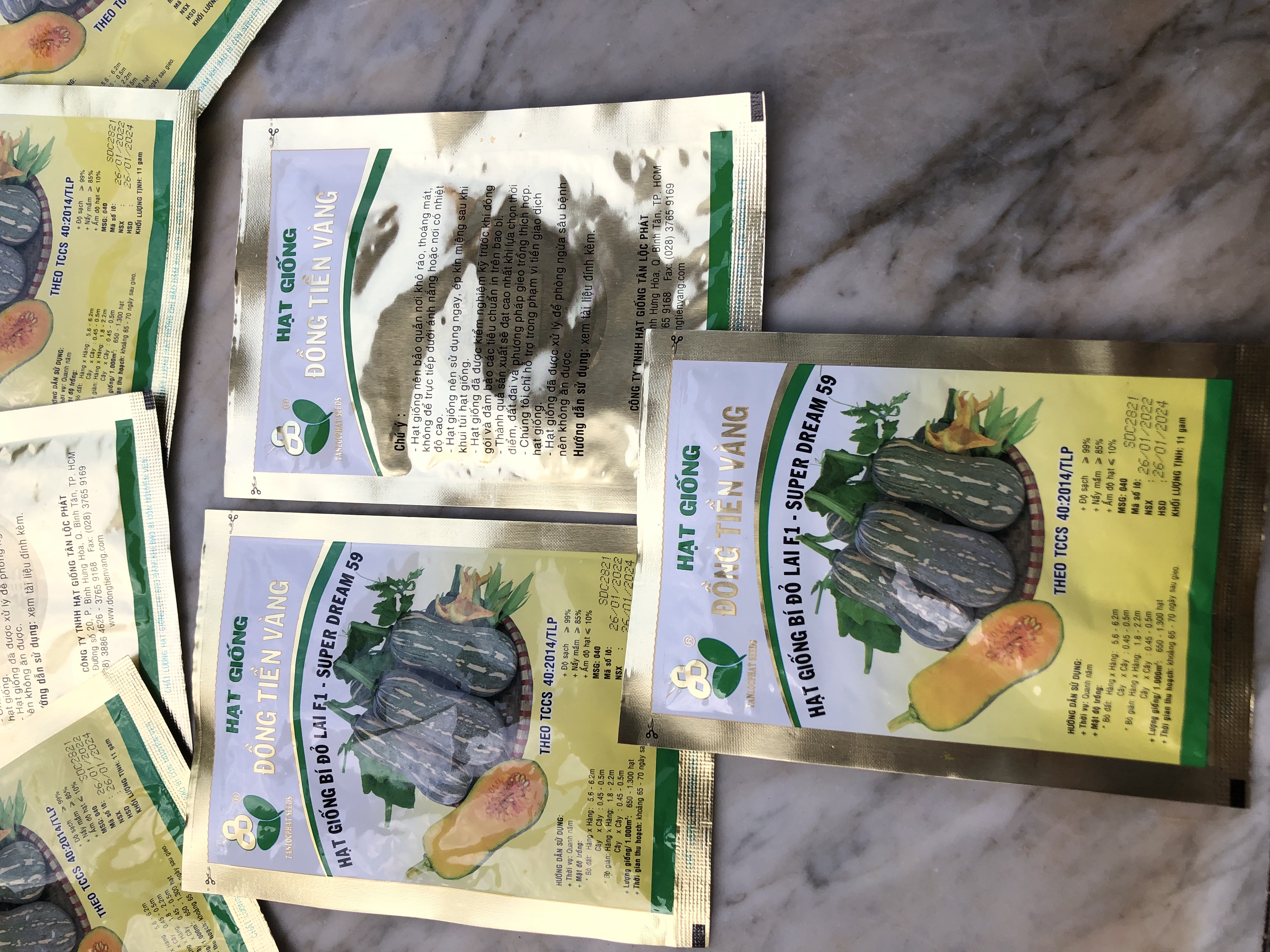 Hạt giống bí đỏ super Dream 59 goi 11gr
