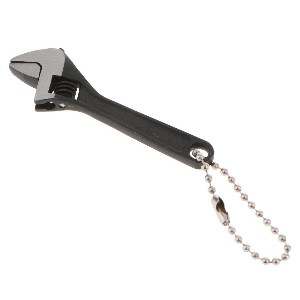 Adjustable Mini Spanner Wrench Short Shank 10mm Opening Steel Wrench 2.5/4In