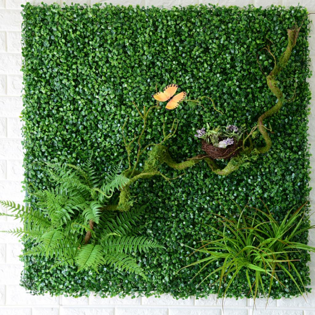 Artificial Hanging Fern Leaf Green Vine Plants Panel Garland Wall Decoration