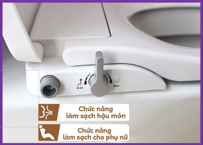 Nắp bồn cầu tự rửa thông minh xịt rửa, vệ sinh phụ nữ INAX CW-S15