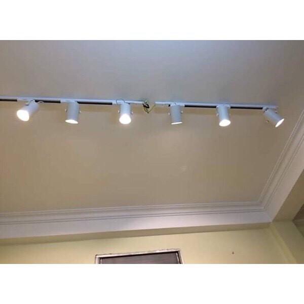 Thanh ray đèn rọi 1m, 1m5 colorlux cao cấp, màu trắng và màu đèn, lắp được 3 đèn và 5 đèn trên một ray