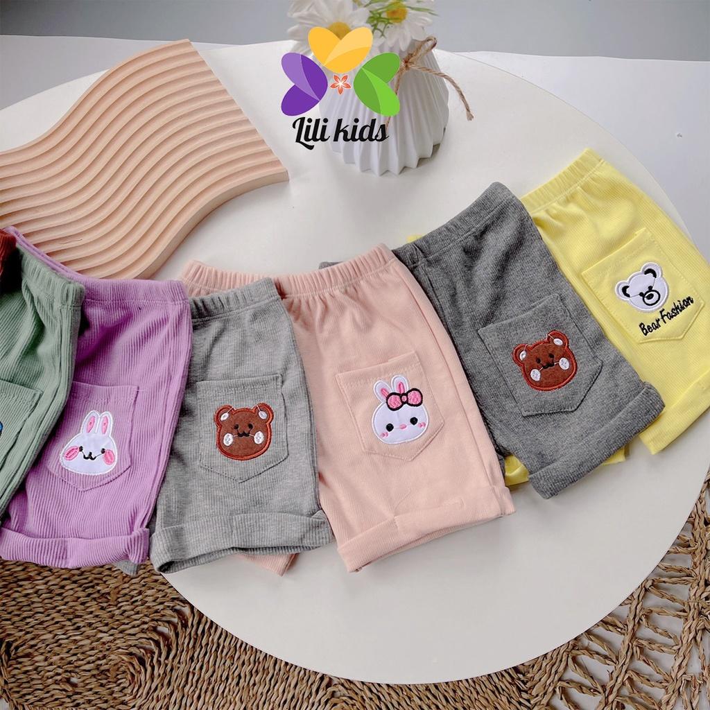 Quần Đùi Chục Cho Bé Trai Bé Gái LILI.KIDS Quần Chục Đùi Chất Thun Gân QC11