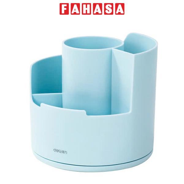 Ống Cắm Bút Xoay 360 Độ - Deli PK414 - Màu Xanh Dương