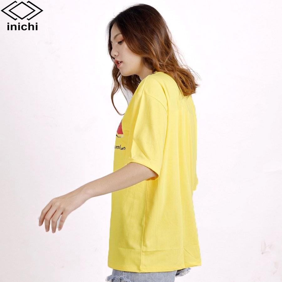 Áo thun INICHI unisex tay lỡ form rộng cá tính, hình in hình dưa hấu - IC639