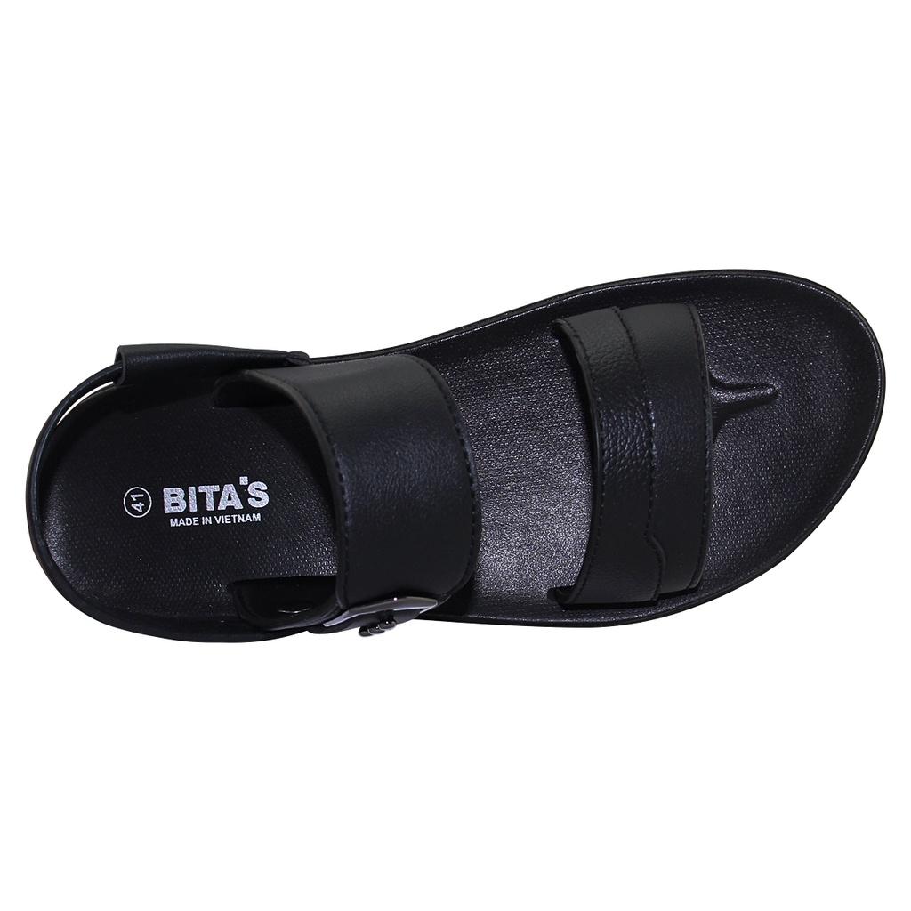 Sandal đế bằng nam Bita's SPS.141 (Đen + Nâu)