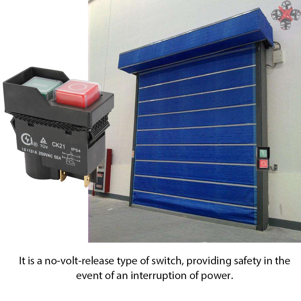 250V Universal CK21B/250V Safety Switch Emergency Stop Safe Cut Off Killer Waterproof and Dustproof Switches Electromagnetic Switch for Grinding Machine