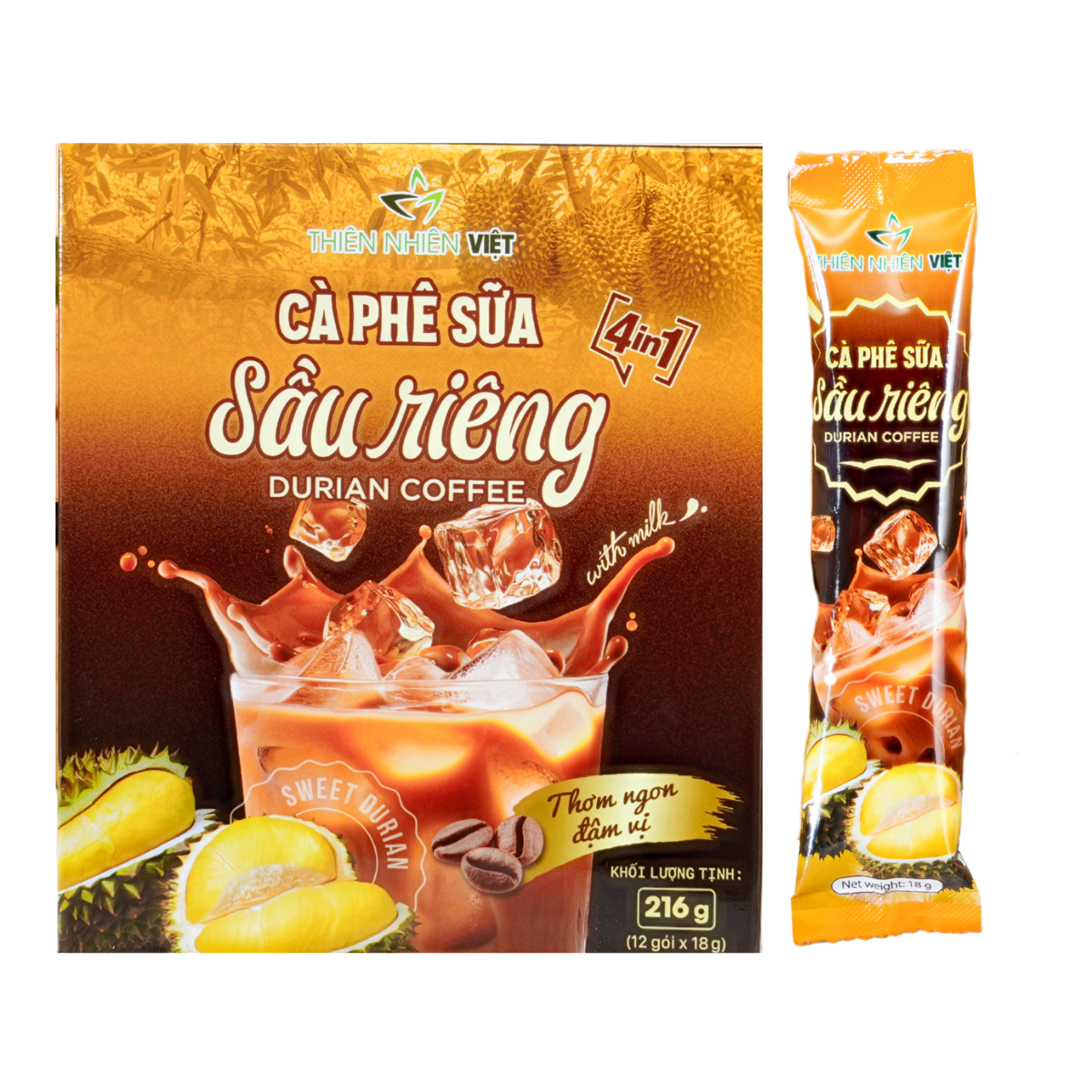 Cà Phê Sữa Sầu Riêng Thiên Nhiên Việt