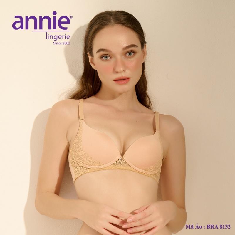 Áo Ngực Trơn không gọng bản to 3 móc tạo dáng lưng thon Cub B annie lingeries Bra 8132 Nâng Ngực Nhẹ Tạo Vẻ Đẹp Tự Nhiên