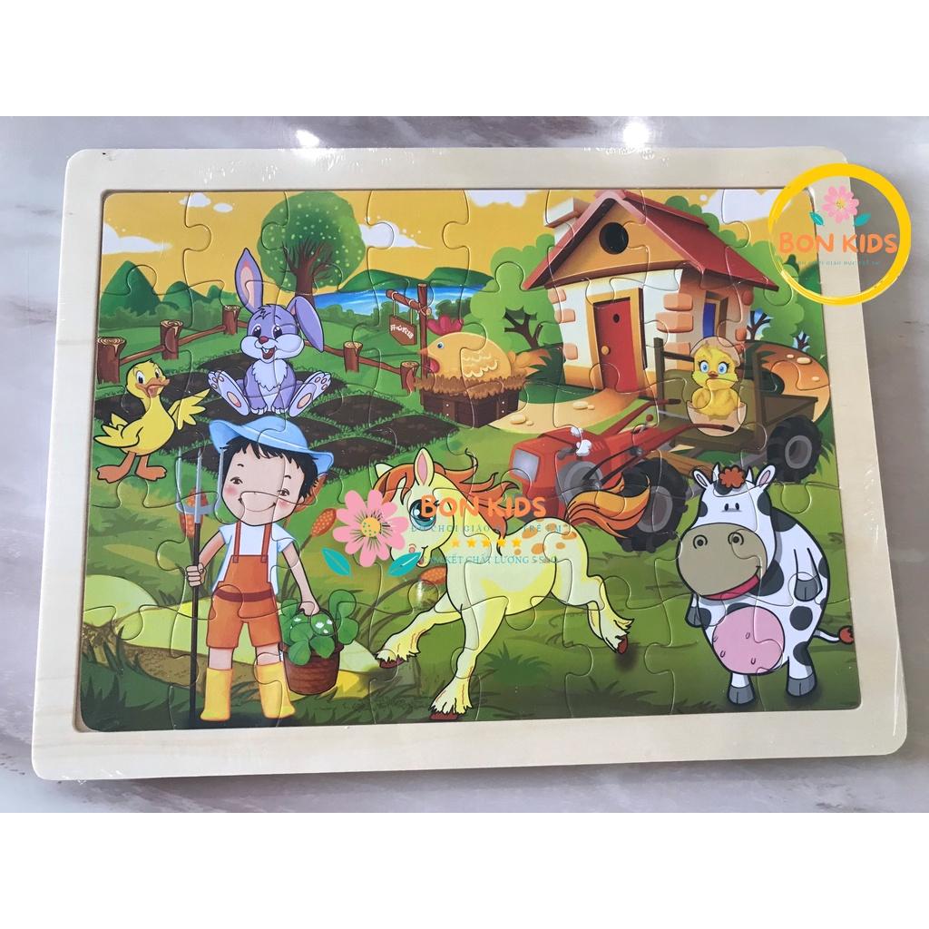 COMBO 5 tranh xếp hình 40 mảnh puzzle cho bé - Đồ chơi giáo dục thông minh trẻ em