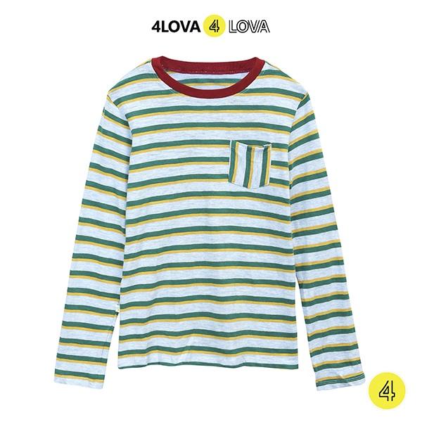 Áo thun dài tay cho bé trai 4LOVA chất cotton mềm mại phối dễ thương, cá tính
