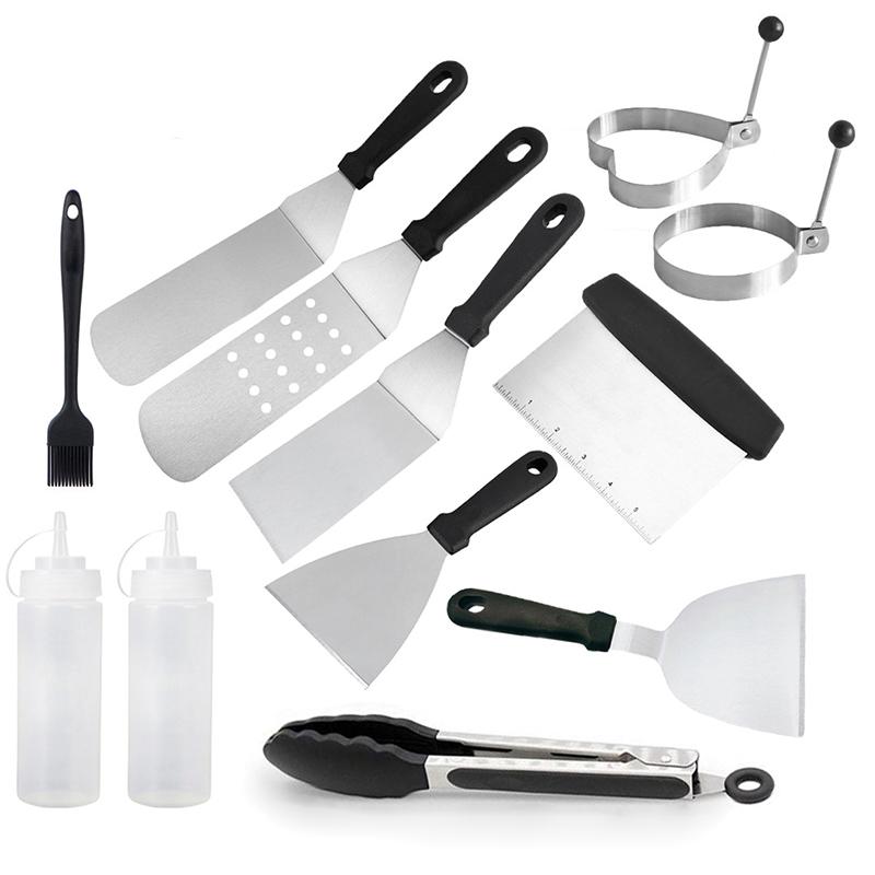 12 Cái/Bộ Thìa Đũa Inox BBQ Dụng Cụ Nướng Bộ Nhà Bếp Thìa Thịt Nướng DIY Vỉ Nướng Nạo BBQ Phụ Kiện