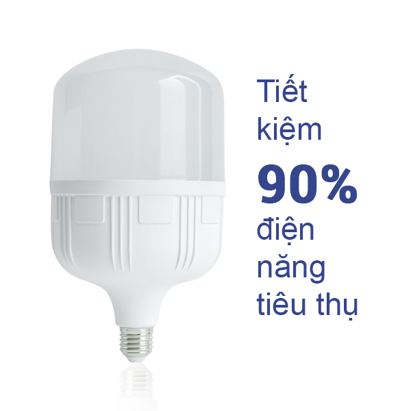 Đèn LED Búp Trụ DOS 15W, 20W, 30W, 40W, 50W TLC Lighting - Chiếu sáng văn phòng, nhà xưởng, đường phố, TTTM, khu công nghiệp - Ánh sáng Trắng/Vàng - Hàng chính hãng