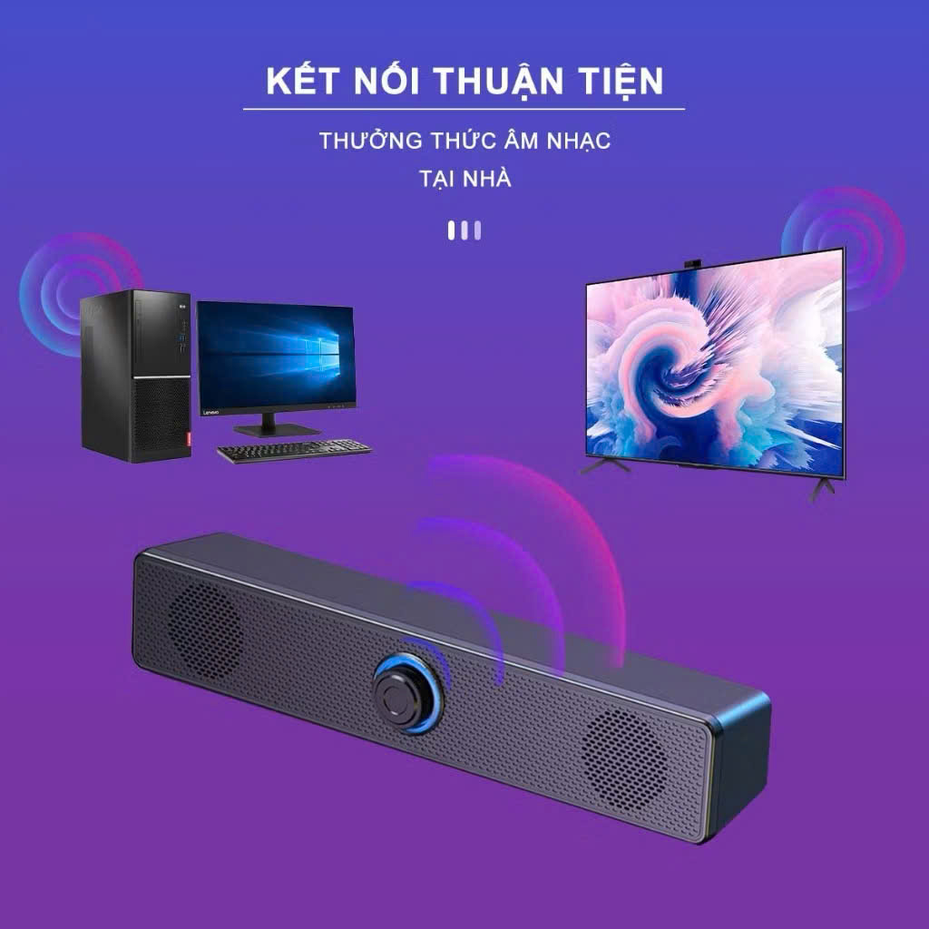 Loa Buletooth Bass siêu mạnh kết nối PC Laptop điện thoại tivi, loa vi tính để bàn E-3511 công suất 6W Usb/ jack 3.5mm - Hàng chính hãng