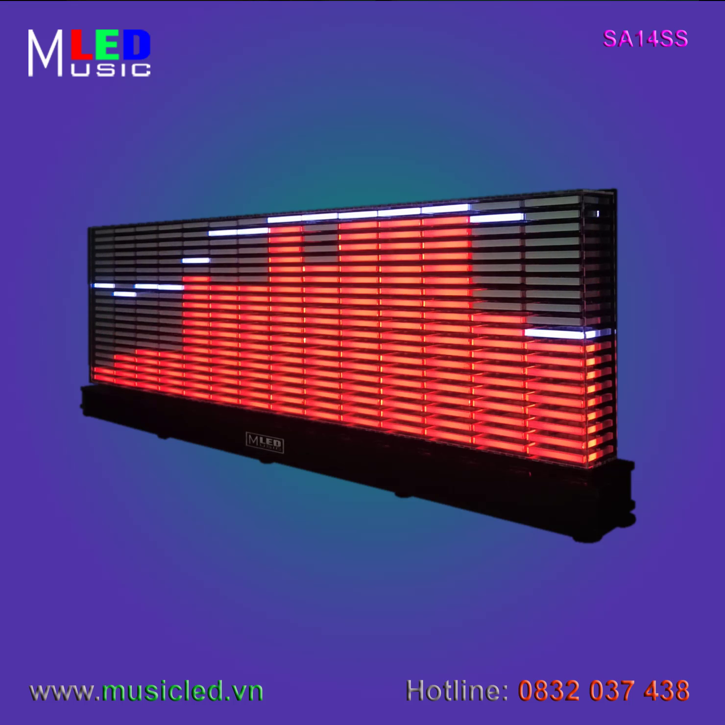 Dàn đèn Music LED nháy theo tần số nhạc 14 cột để bàn