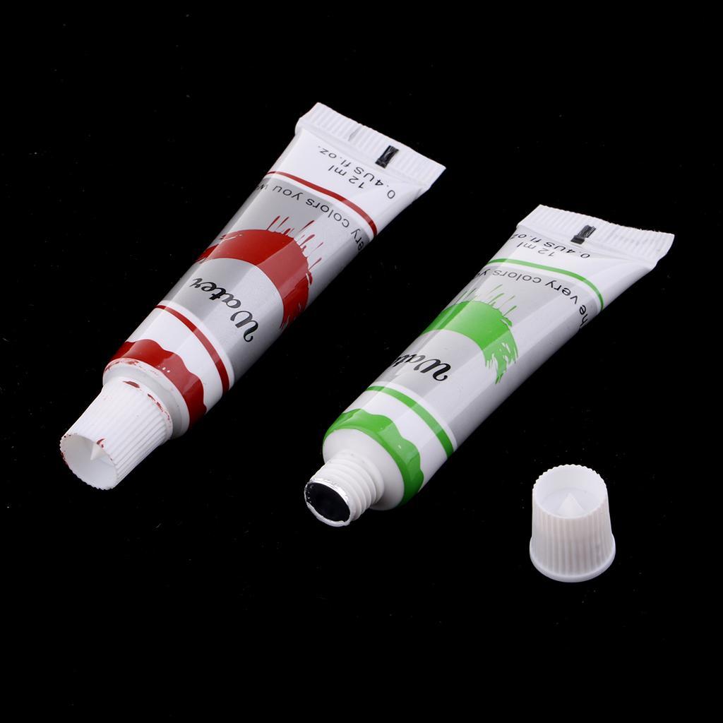 12 Colors Watercolor Paint Set Tube Artist Non Toxic Pigments For Kids Adults Professional Painting on Canvas Wood Clay Ceramic Crafts
