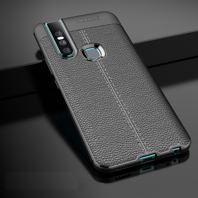 Ốp lưng Vivo V15 silicon giả da, chống sốc chính hãng Auto Focus