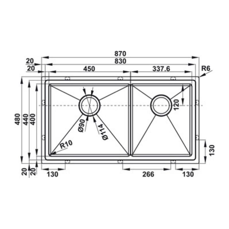 Chậu Rửa Chén 2 Ngăn Inox Hafele HS21-SSN2S90 567.94.030 - Hàng Chính Hãng