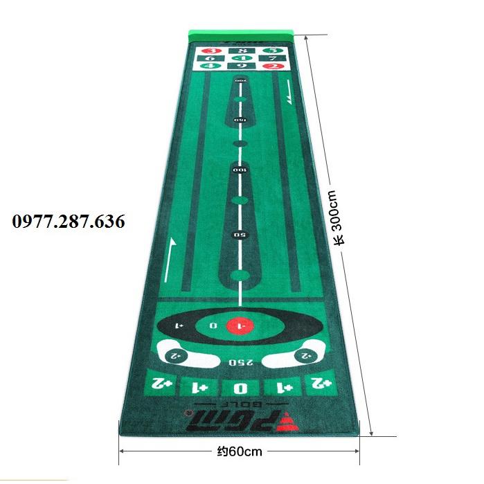 Thảm Golf Tập Putting Mat PGM trong nhà ngoài trời di động chất liệu thảm nhung mềm mịn bền đẹp TT006 - Hàng Chính Hãng