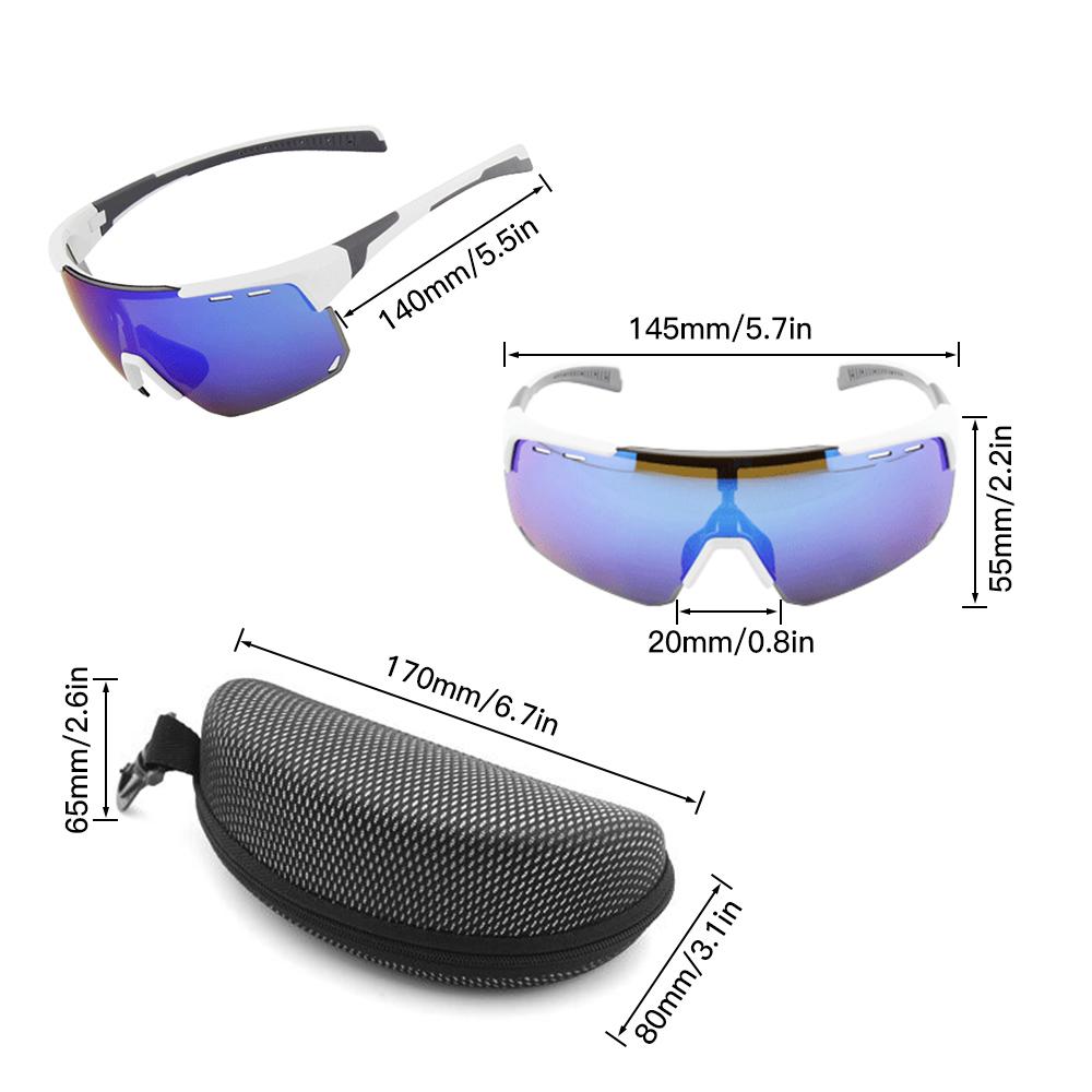 Kính Râm Uv400 Đi Xe Đạp Mtb Unisex Với 3 Thấu Kính Dự Phòng
