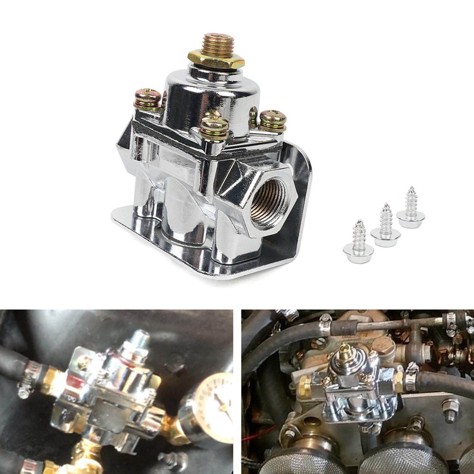 Carbureted Fuel Pressure Regulator Replacement Parts /8" NPT Ports Adjustable Fuel Regulator for Carburetors Engine Durable Parts