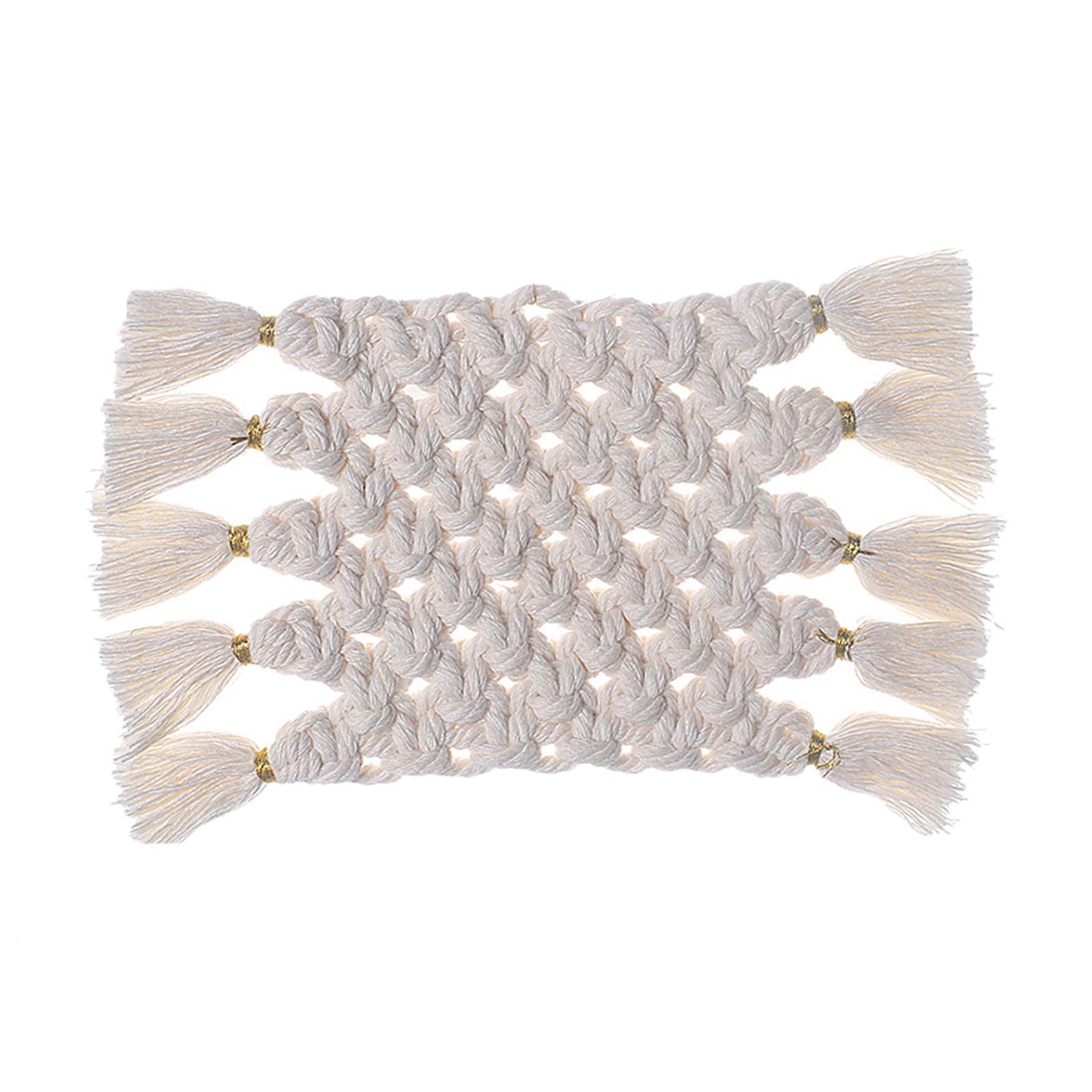 Coasters Cup Pad Table Mats Non Slip Kitchen Dining Table Woven Tassels