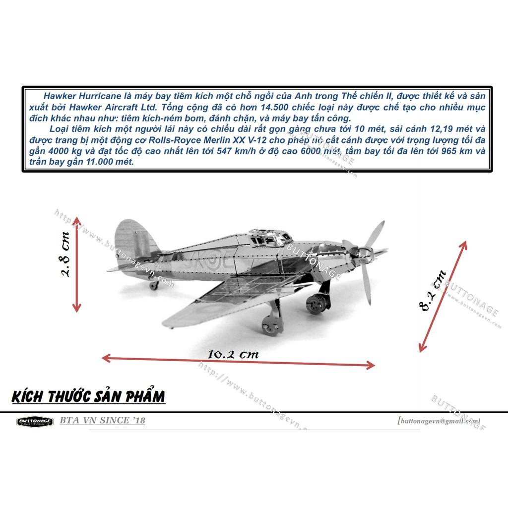 Mô Hình Lắp Ráp 3d Máy Bay Hawker Hurricane